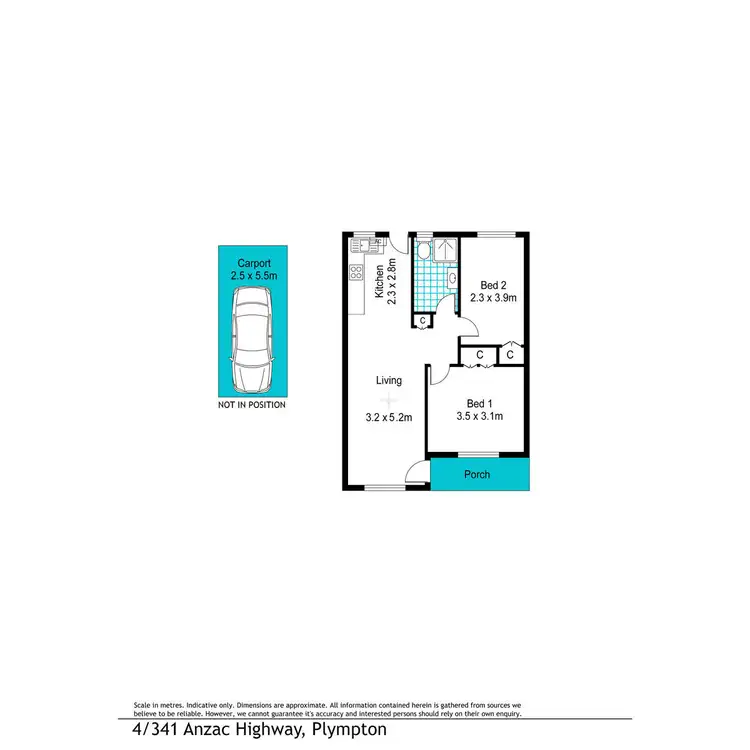Floorplan of Homely unit listing, 4/341 Anzac Highway, Plympton SA 5038