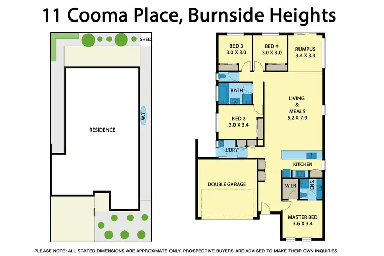 Floorplan of Homely house listing, 11 Cooma Place, Burnside Heights VIC 3023