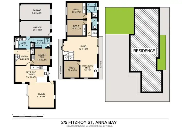Floorplan of Homely semi-detached listing, 2/5 Fitzroy Street, Anna Bay NSW 2316