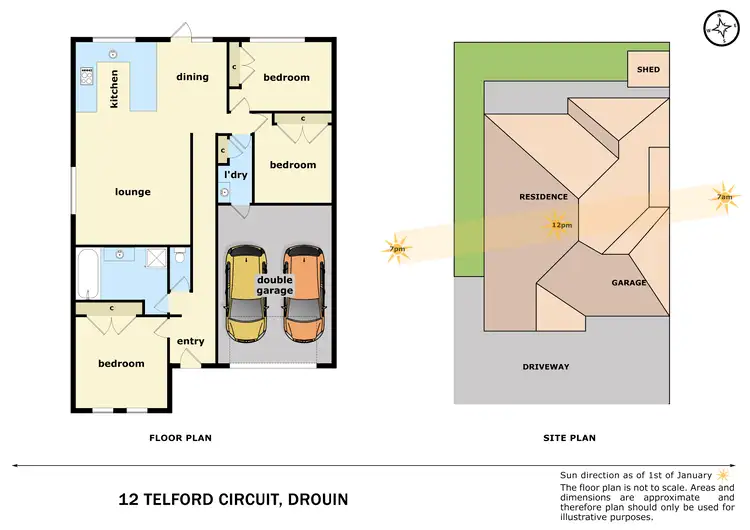 Floorplan of Homely house listing, 12 Telford Circuit, Drouin VIC 3818