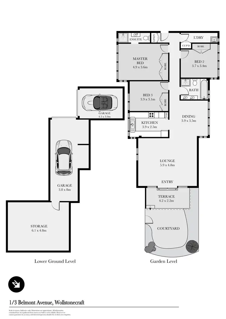 Floorplan of Homely apartment listing, 1/3 Belmont Avenue, Wollstonecraft NSW 2065
