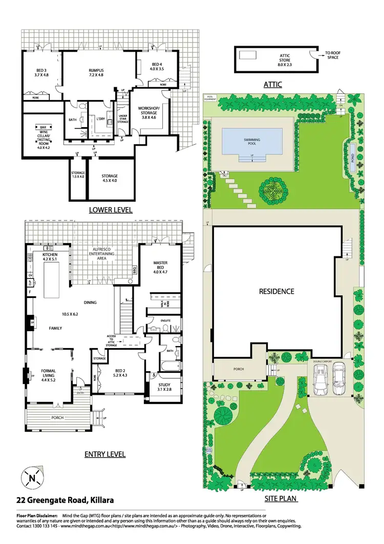Floorplan of Homely house listing, 22 Greengate Road, Killara NSW 2071