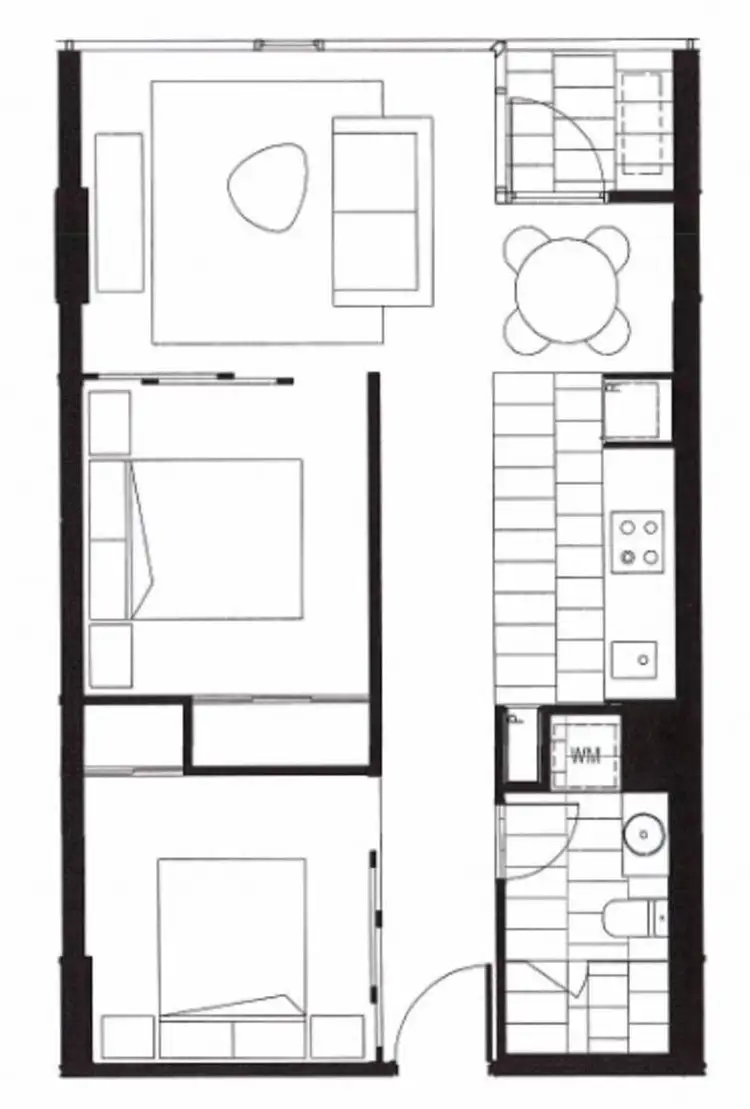 Floorplan of Homely apartment listing, 2707B/155 Franklin Street, Melbourne VIC 3000