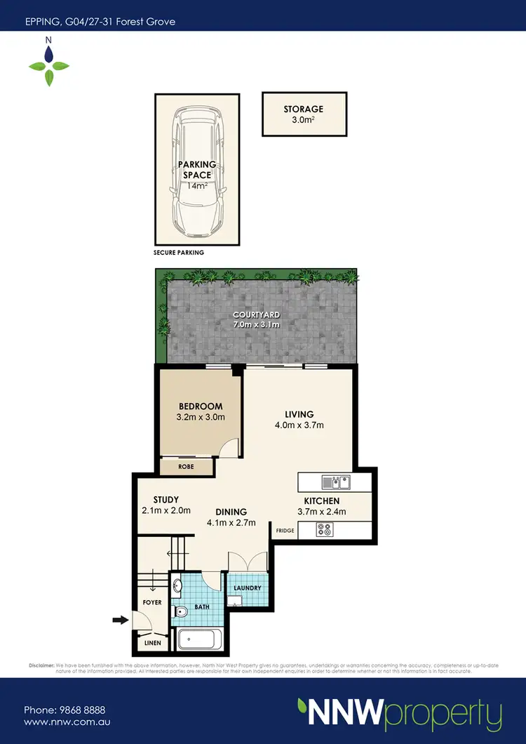 Floorplan of Homely unit listing, G04/27-31 Forest Grove, Epping NSW 2121