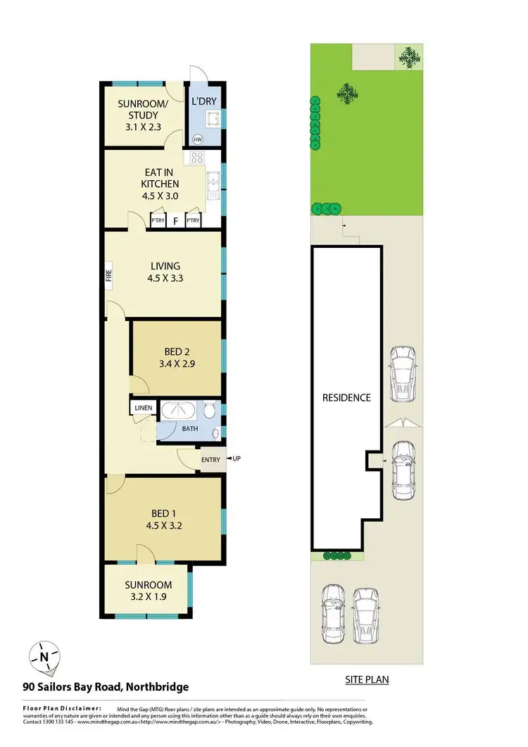 Floorplan of Homely semi-detached listing, 90 Sailors Bay Road, Northbridge NSW 2063