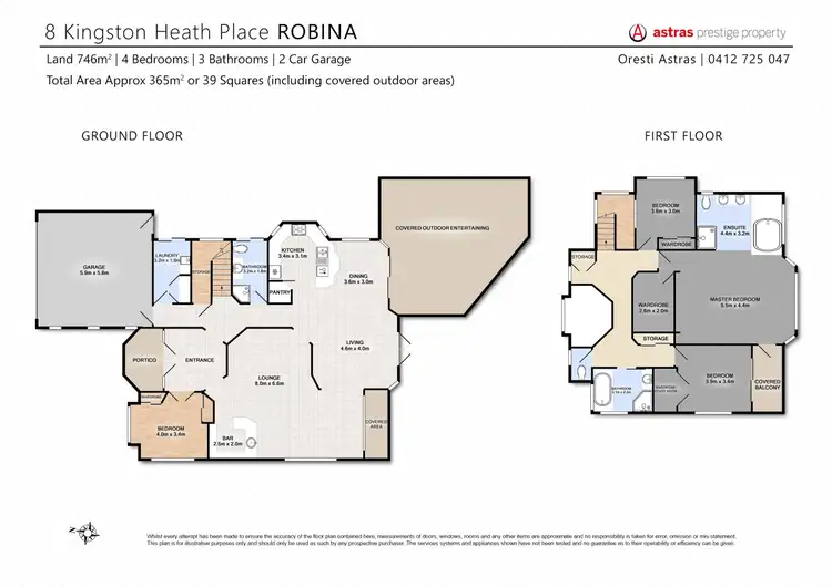 Floorplan of Homely house listing, 8 Kingston Heath Place, Robina QLD 4226