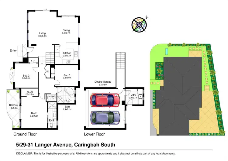 Floorplan of Homely townhouse listing, 5/29-31 Langer Avenue, Caringbah South NSW 2229