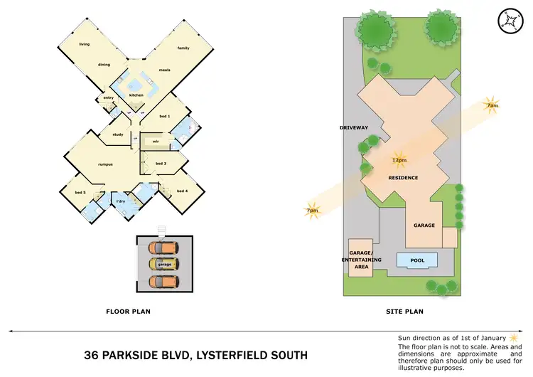 Floorplan of Homely house listing, 36 Parkside Boulevard, Lysterfield South VIC 3156