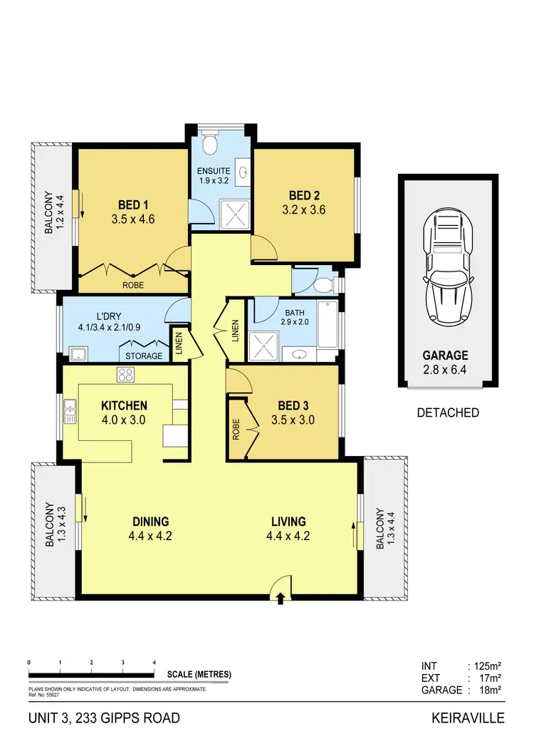Floorplan of Homely unit listing, 3/233 Gipps Road, Keiraville NSW 2500