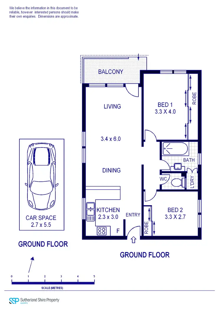 Floorplan of Homely apartment listing, 3/9 Burke Road, Cronulla NSW 2230