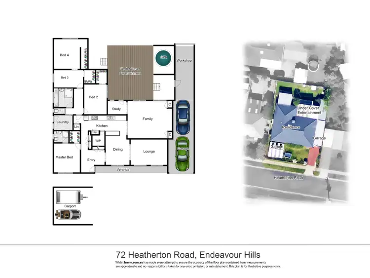 Floorplan of Homely house listing, 72 Heatherton Road, Endeavour Hills VIC 3802