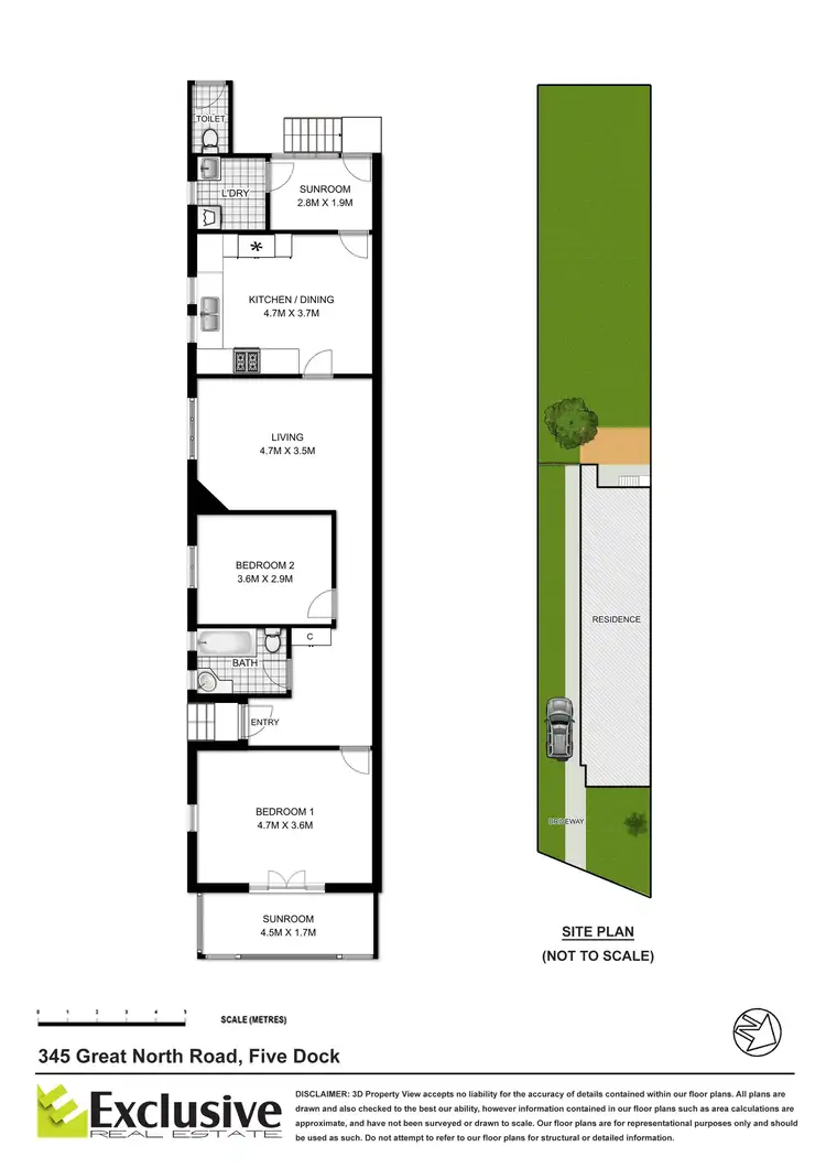 Floorplan of Homely semi-detached listing, 345 Great North Road, Five Dock NSW 2046