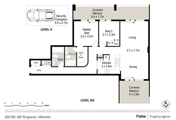 Floorplan of Homely apartment listing, 602/581-587 Kingsway, Miranda NSW 2228