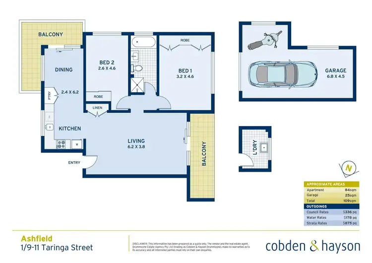 Floorplan of Homely apartment listing, 1/9-11 Taringa Street, Ashfield NSW 2131