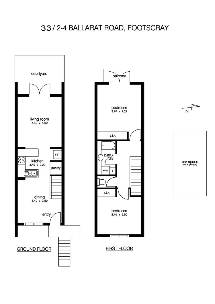 Floorplan of Homely townhouse listing, 33/2-4 Ballarat Road, Footscray VIC 3011