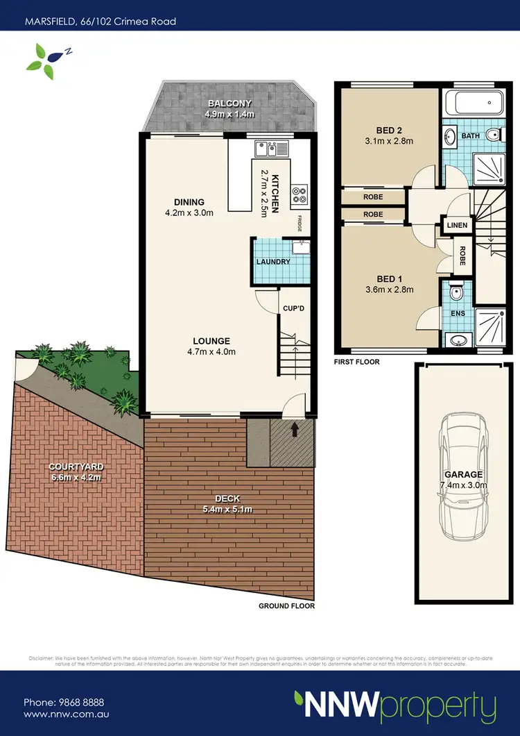 Floorplan of Homely townhouse listing, 66/102 Crimea Road, Marsfield NSW 2122