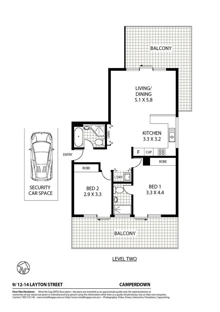 Floorplan of Homely apartment listing, 9/12-14 Layton Street, Camperdown NSW 2050