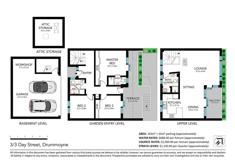 Floorplan of Homely townhouse listing, 3/3 Day Street, Drummoyne NSW 2047