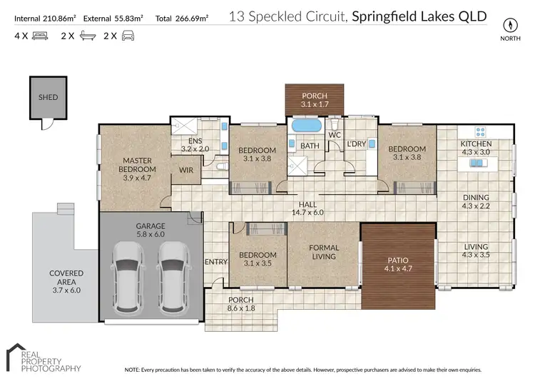 Floorplan of Homely house listing, 13 Speckled Circuit, Springfield Lakes QLD 4300