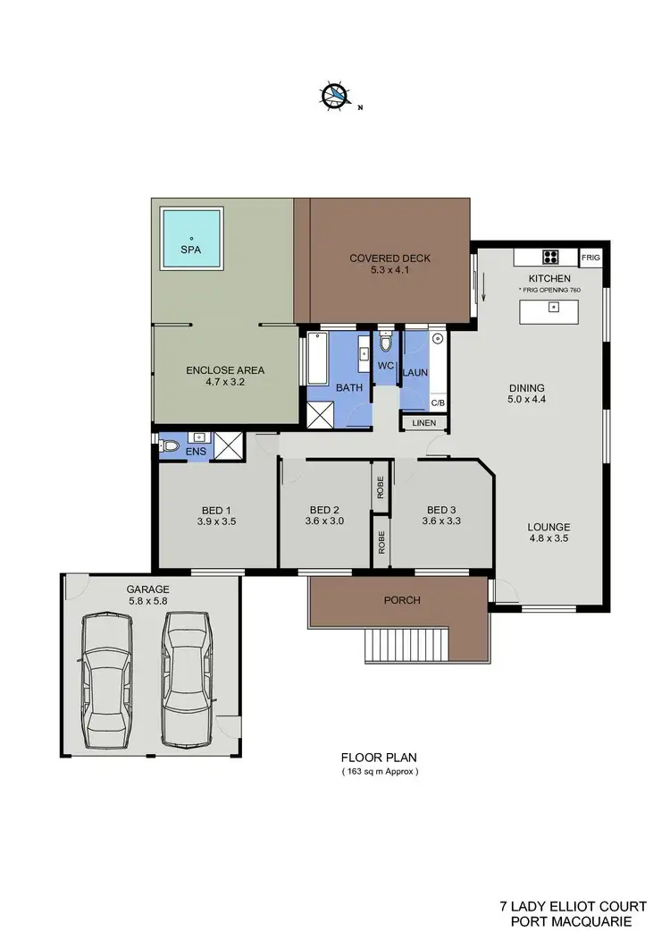 Floorplan of Homely house listing, 7 Lady Elliot Court, Port Macquarie NSW 2444
