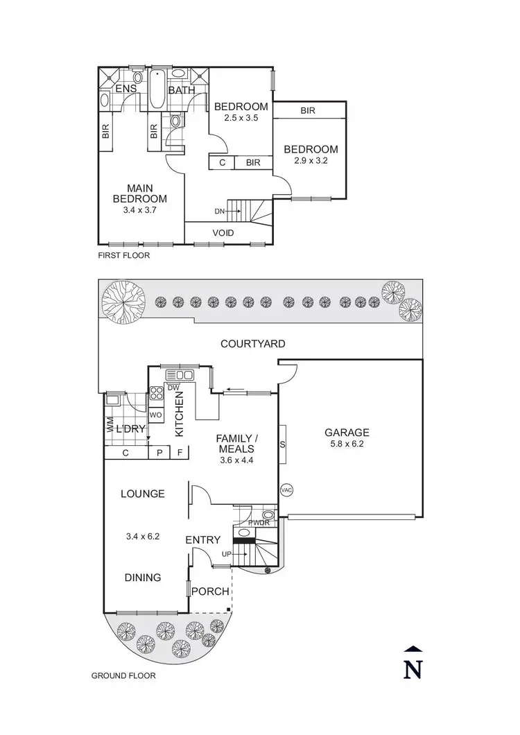 Floorplan of Homely townhouse listing, 2/230 Bulleen Road, Bulleen VIC 3105