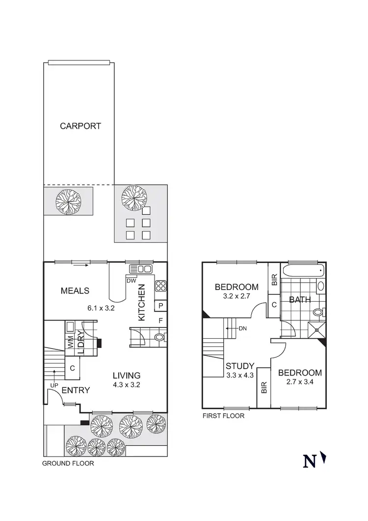 Floorplan of Homely townhouse listing, 11 Grassland Avenue, Coburg VIC 3058