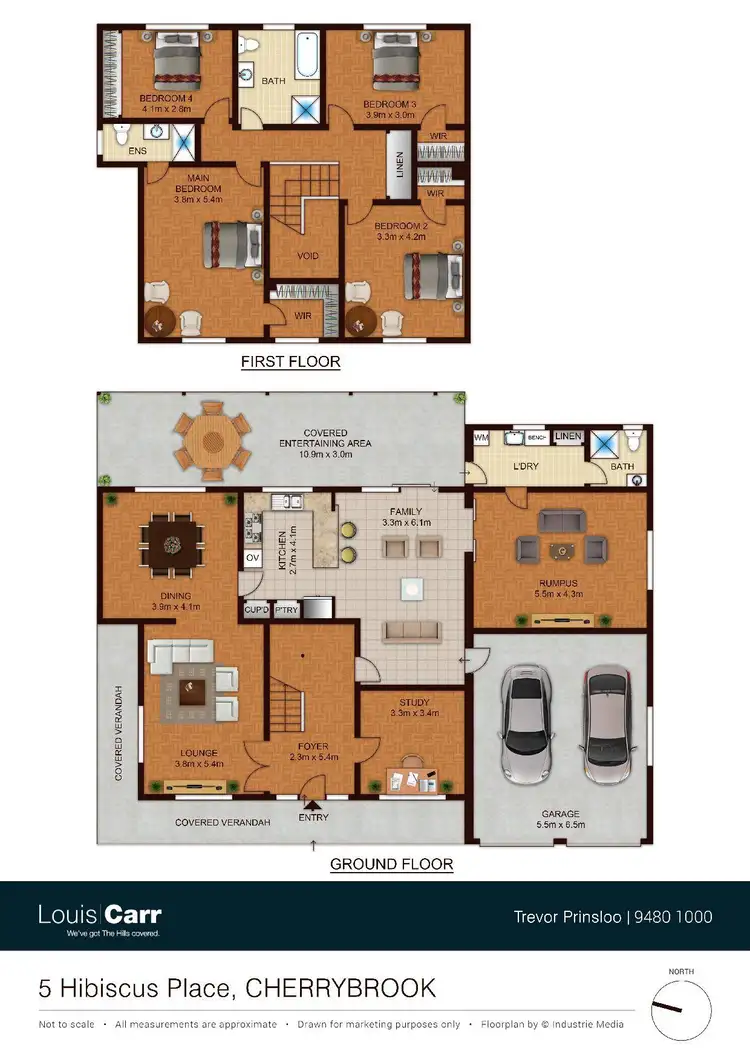 Floorplan of Homely house listing, 5 Hibiscus Place, Cherrybrook NSW 2126