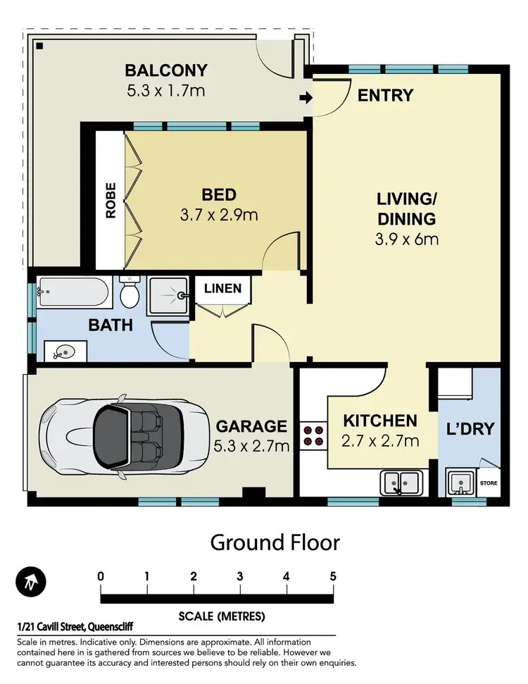 Floorplan of Homely apartment listing, 1/21 Cavill Street, Queenscliff NSW 2096