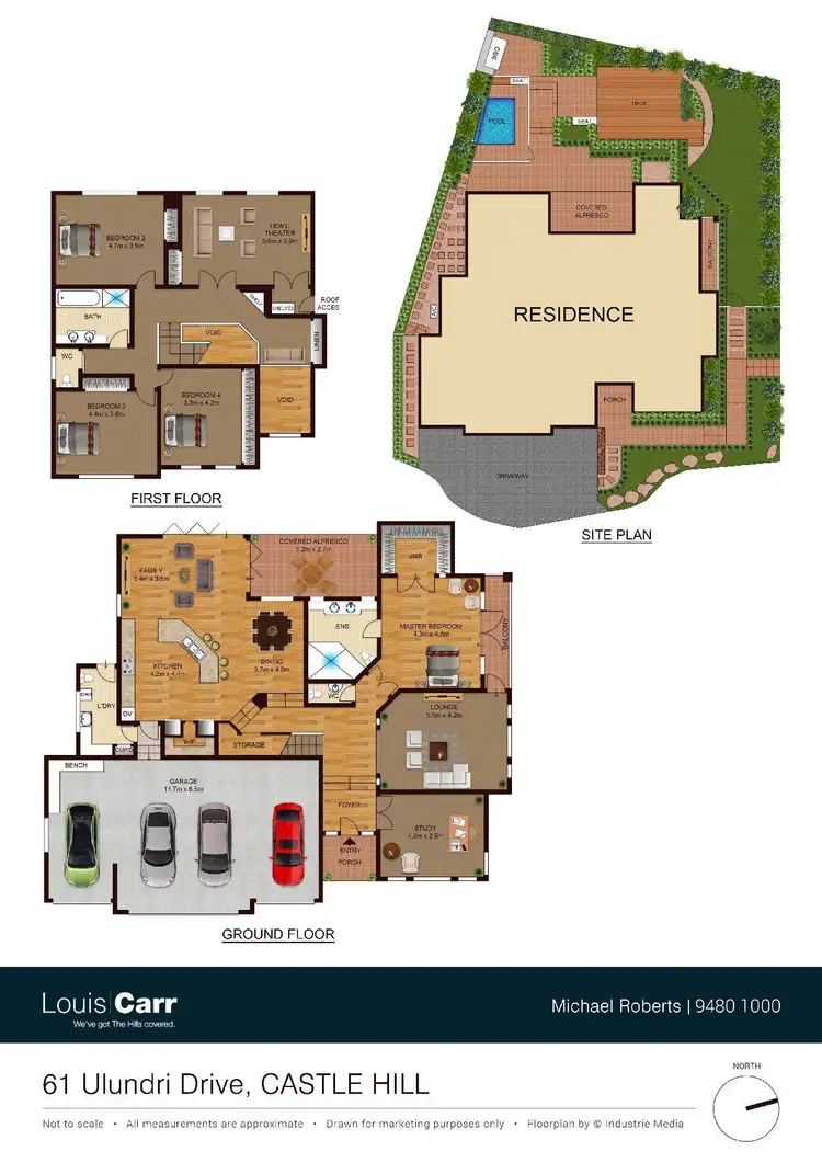 Floorplan of Homely house listing, 61 Ulundri Drive, Castle Hill NSW 2154