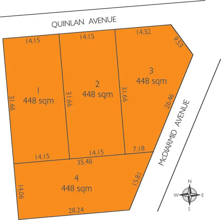 Floorplan of Homely land listing, LOT 1-4, 77 Quinlan Avenue, Pasadena SA 5042