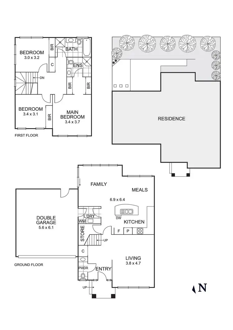 Floorplan of Homely townhouse listing, 3/10 Hodgson Street, Templestowe Lower VIC 3107