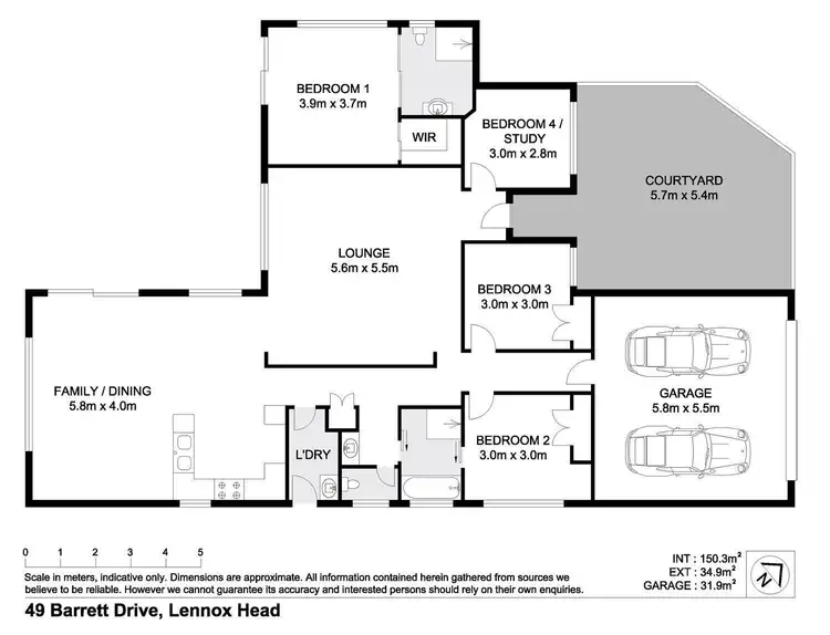 Floorplan of Homely house listing, 49 Barrett Drive, Lennox Head NSW 2478