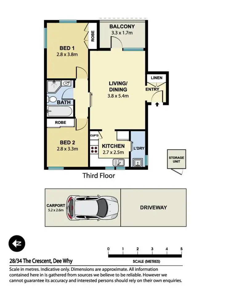 Floorplan of Homely apartment listing, 28/34 The Crescent, Dee Why NSW 2099