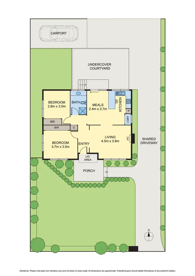 Floorplan of Homely unit listing, 1/7 Kyneton Ave, Reservoir VIC 3073