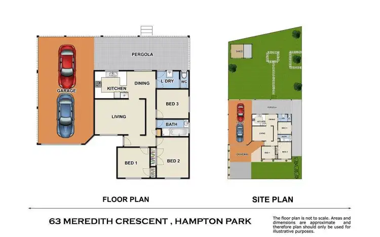 Floorplan of Homely house listing, 63 Meredith Crescent, Hampton Park VIC 3976
