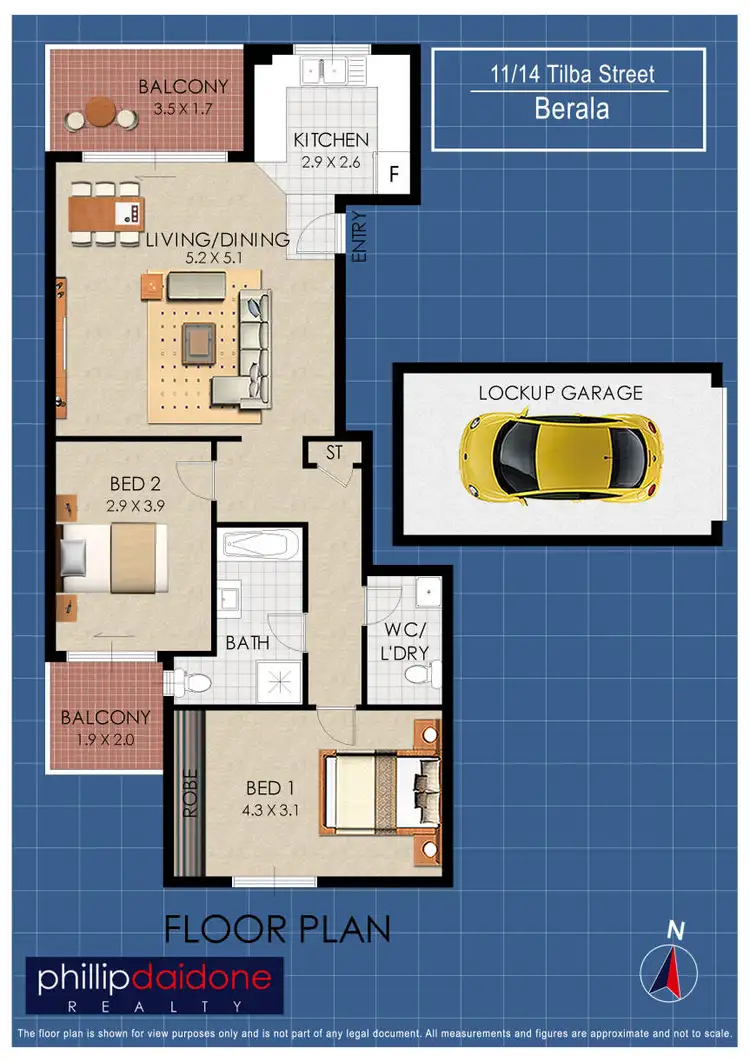 Floorplan of Homely unit listing, 11/14 Tilba Street, Berala NSW 2141