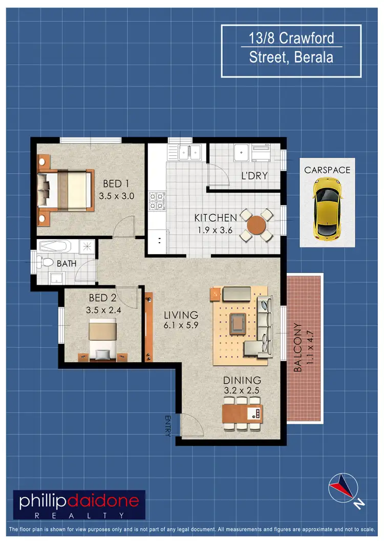 Floorplan of Homely unit listing, 13/8 Crawford Street, Berala NSW 2141