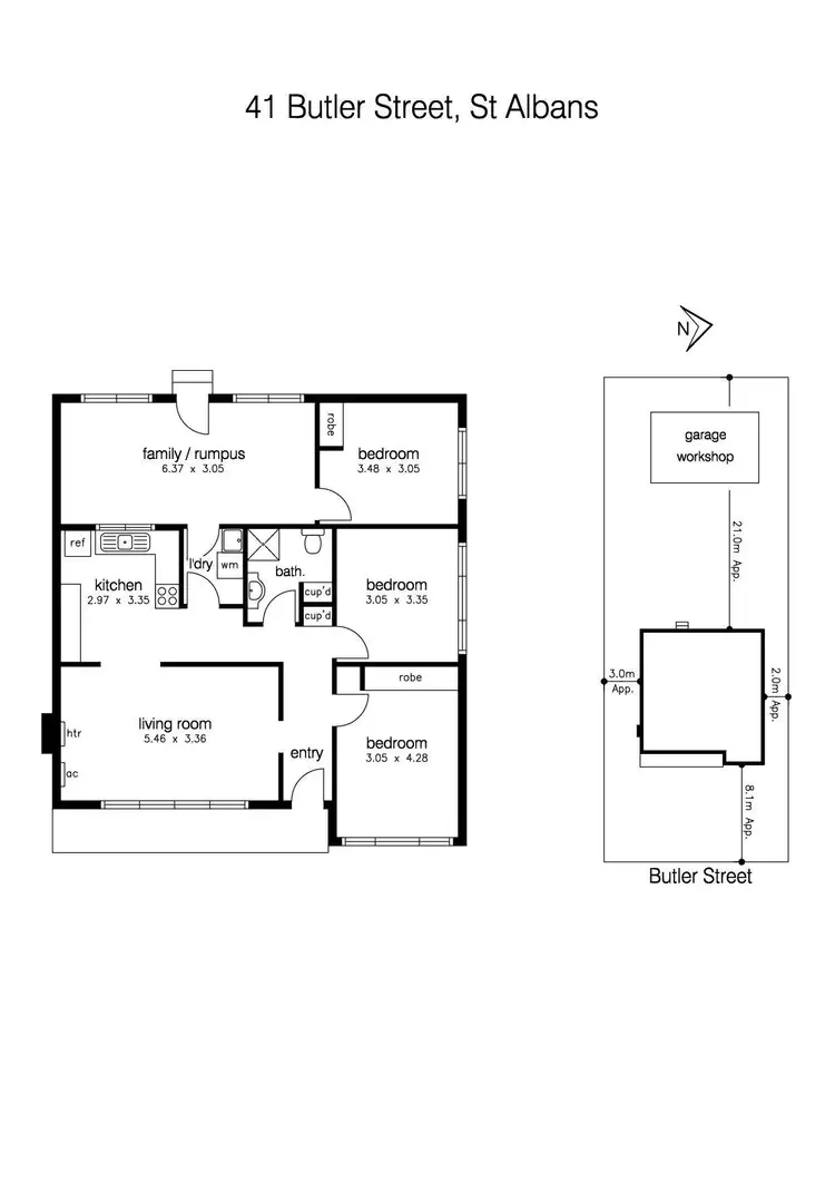Floorplan of Homely house listing, 41 Butler Street, St Albans VIC 3021