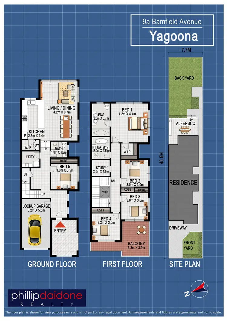 Floorplan of Homely semi-detached listing, 9A Bamfield Avenue, Yagoona NSW 2199
