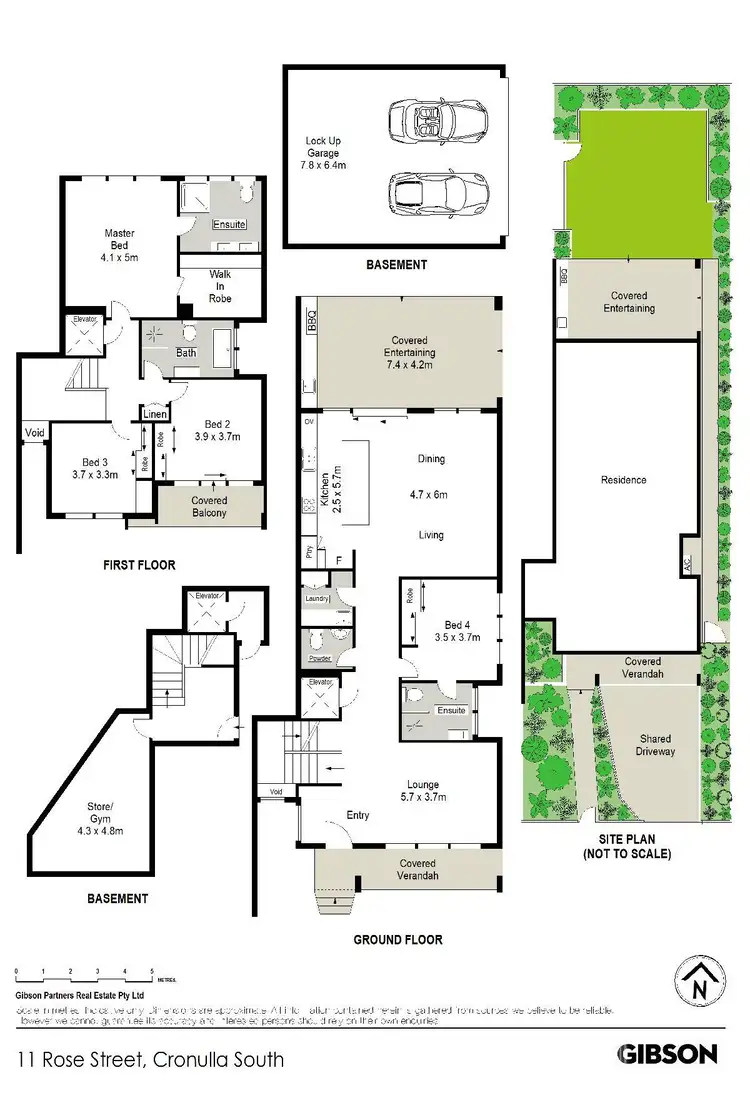 Floorplan of Homely semi-detached listing, 11 Rose Street, Cronulla NSW 2230