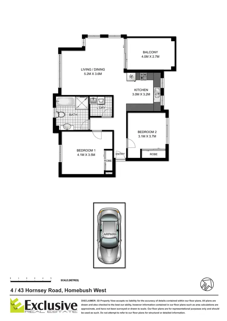 Floorplan of Homely apartment listing, 4/43 Hornsey Road, Homebush West NSW 2140