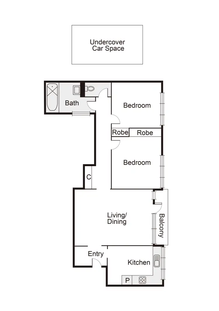 Floorplan of Homely apartment listing, 5/39 Hotham Street, St Kilda East VIC 3183