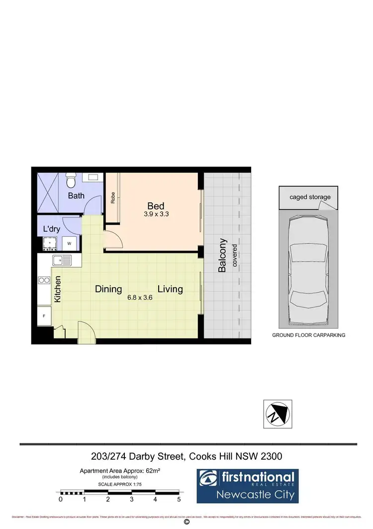 Floorplan of Homely apartment listing, 203/274 Darby Street, Cooks Hill NSW 2300