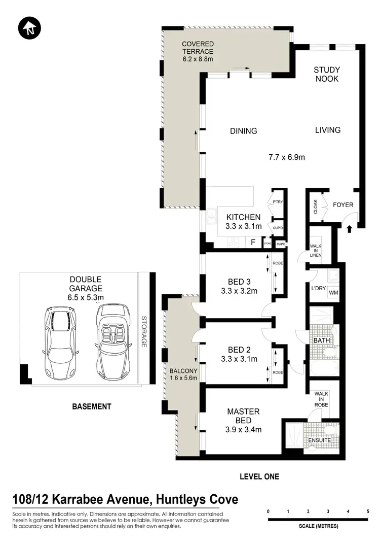 Floorplan of Homely apartment listing, 108/12 Karrabee Avenue, Huntleys Cove NSW 2111