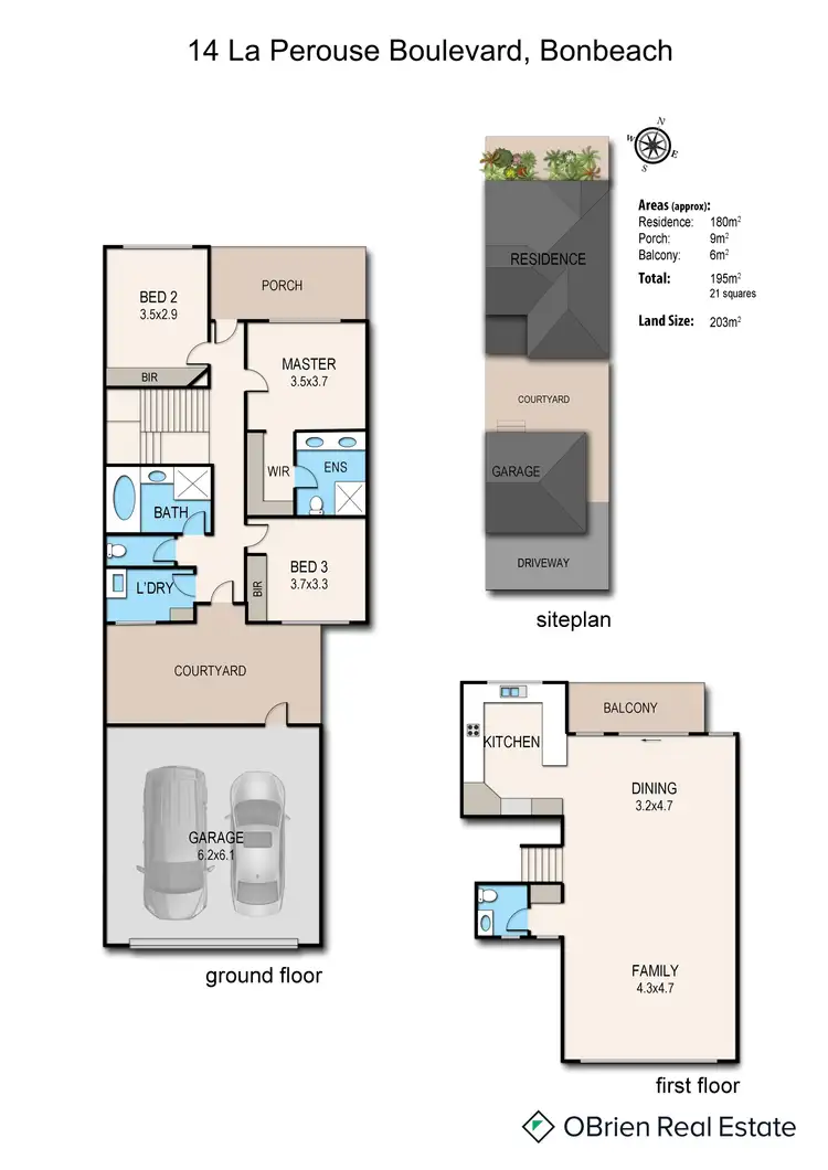 Floorplan of Homely townhouse listing, 14 La Perouse Boulevard, Bonbeach VIC 3196
