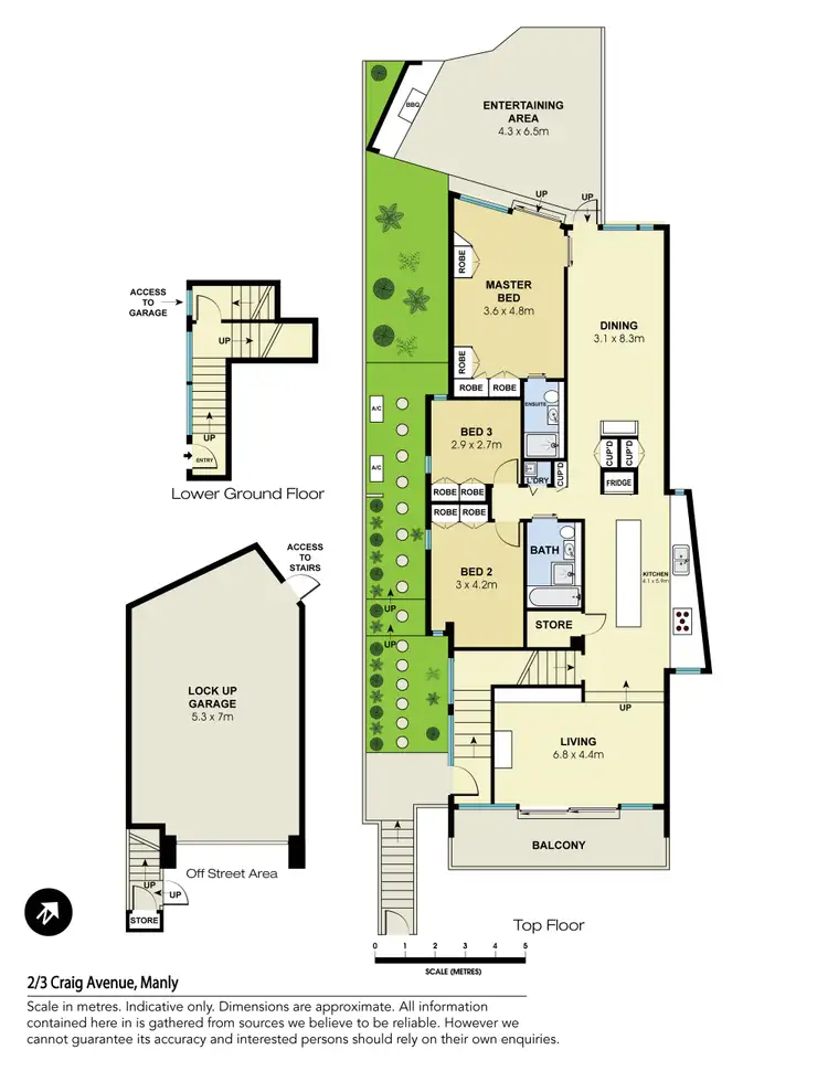 Floorplan of Homely semi-detached listing, 2/3 Craig Avenue, Manly NSW 2095