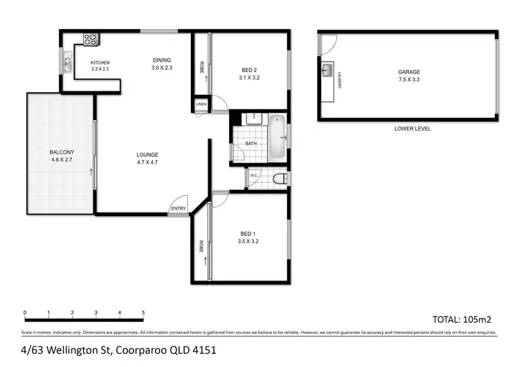 Floorplan of Homely apartment listing, 4/63 Wellington Street, Coorparoo QLD 4151