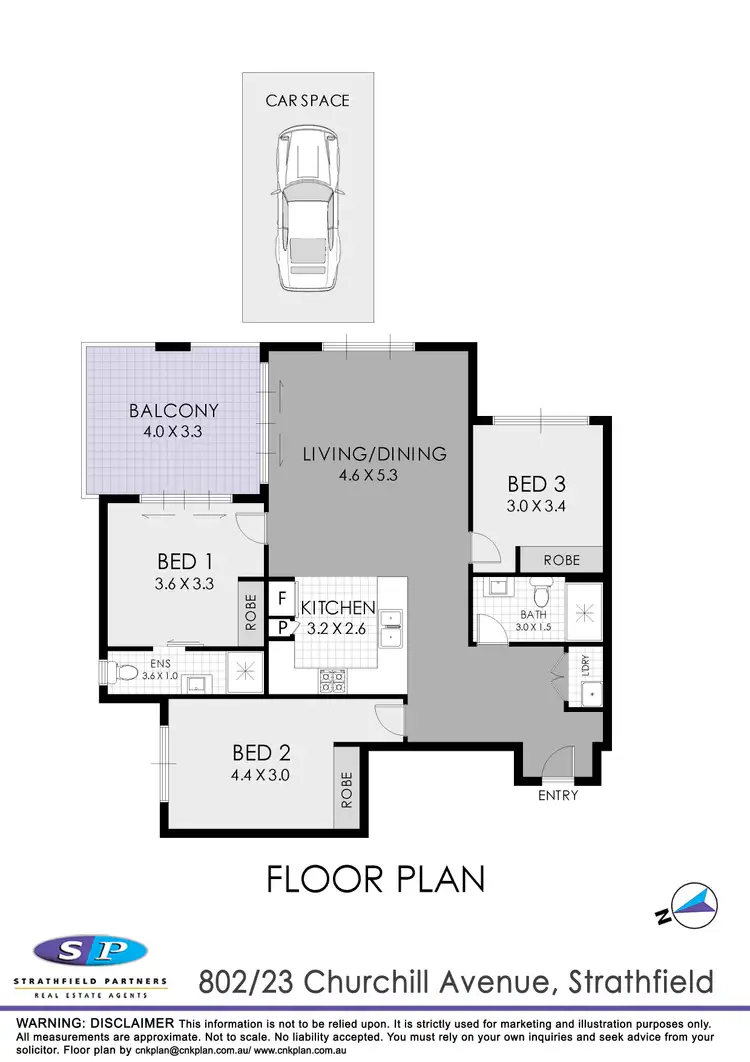 Floorplan of Homely apartment listing, 802/23-25 Churchill Avenue, Strathfield NSW 2135