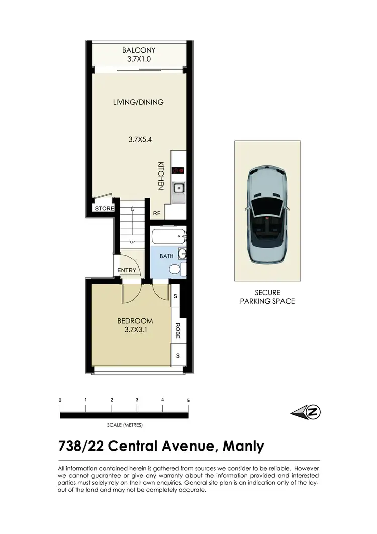 Floorplan of Homely apartment listing, Level 7/738/22 Central Avenue, Manly NSW 2095