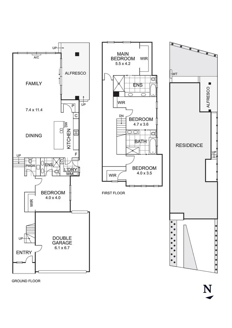 Floorplan of Homely townhouse listing, 12A Flinders Street, Bulleen VIC 3105